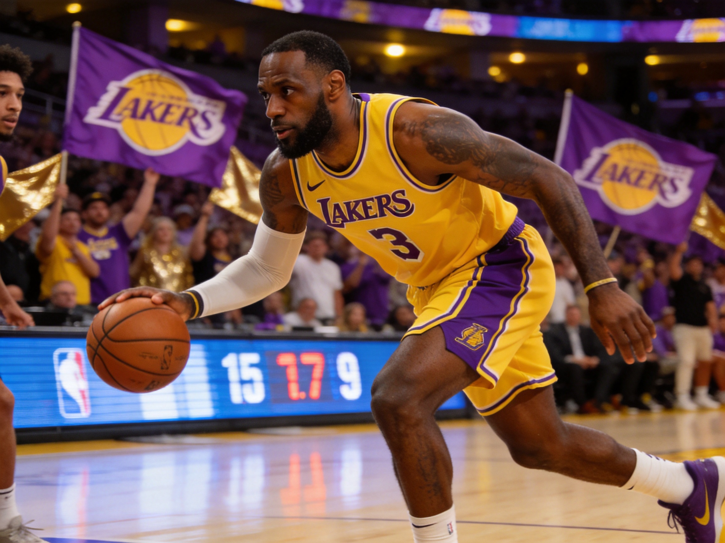 NBA湖人122比115勇士詹姆斯三双